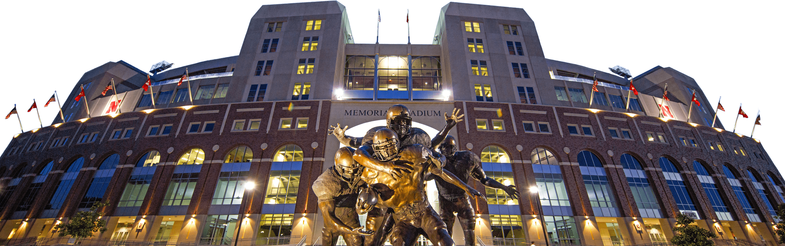 front of football stadium