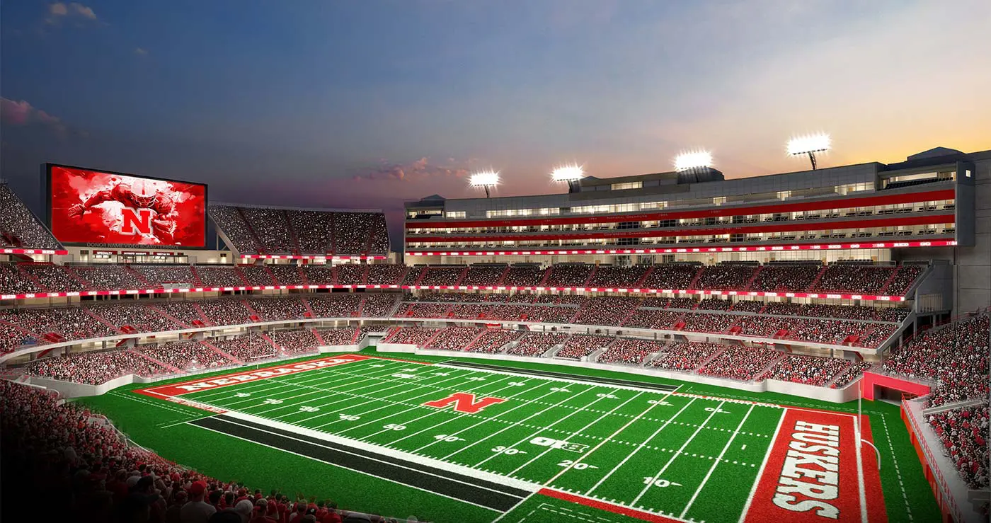 Rendering of fans in the west concourse